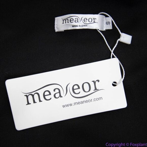 NEW Meaneor black fit and flare midi‎ dress scoop scallop neckline, S - Picture 11 of 16